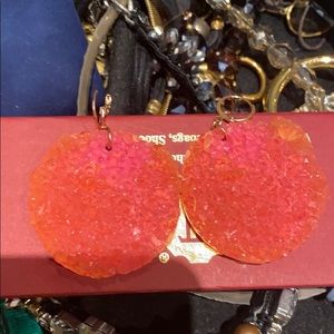 Pink crystal earrings